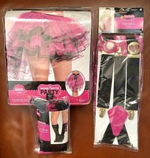 BRIDE TO BE FUTURE MRS WEDDING 3 PC SET TUTU,SUSPENDERS  KNEE SOCKS OS PINK NWT