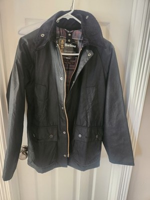 Barbour ''Bedale'' Waxed Cotton Field Jacket Faded Black XS(C36/91cm) AS-IS