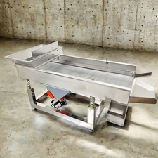 Straight Linear Vibrating Sieve Screen Shaker Electric 2mm Sifter 2 Motor