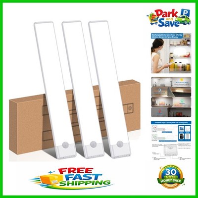 3-Pack Motion Sensor Under Cabinet Lights - Wireless, Magnetic & Rechargeable