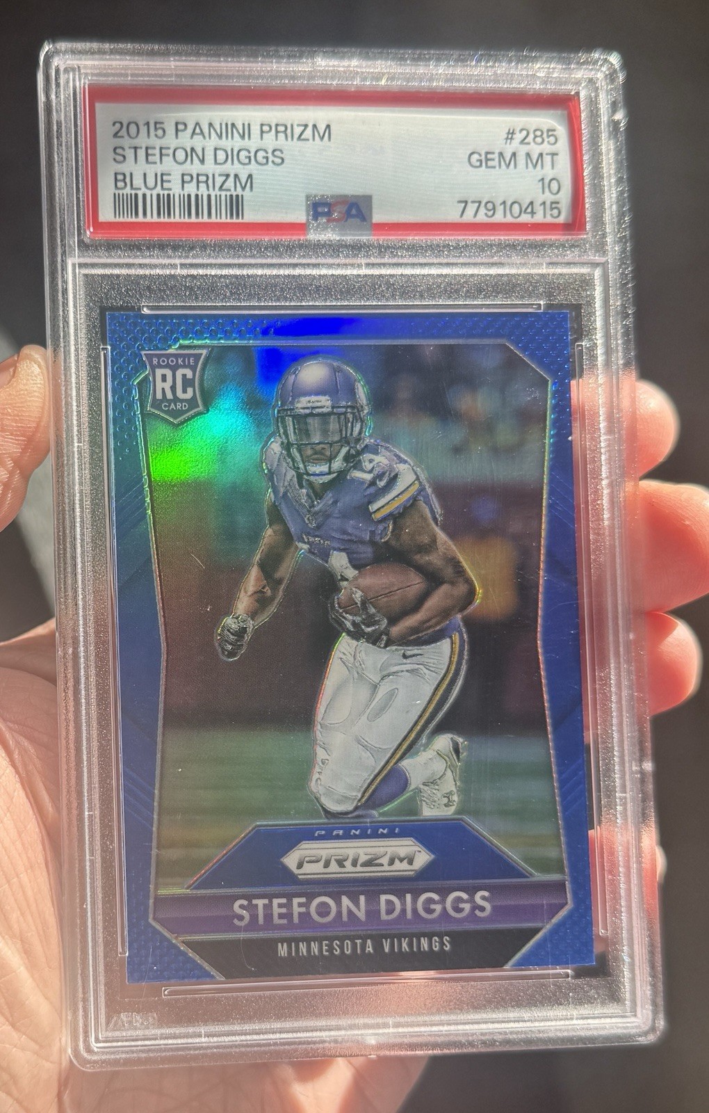 2015 Prizm Stefon Diggs #285 Rookie Blue Prizm PSA 10 💎 Pop 34