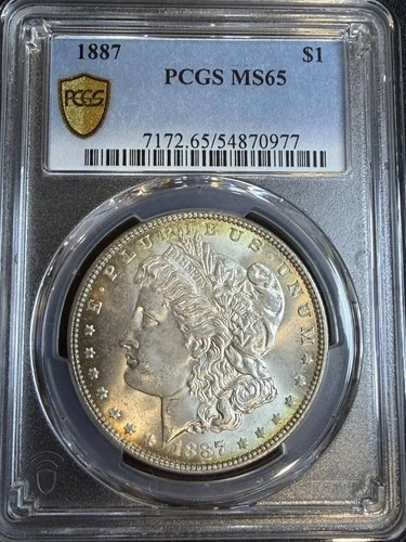 1887 P Morgan Silver Dollar PCGS MS-65