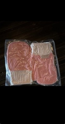 Fashion Collection Exfoliating Bath Gloves Mitts Set Pink White Dual Color