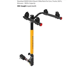2 Bike Hitch Mount For Cars Trucks SUVs Minivans 100lb Capacity MaxxHaul 50025