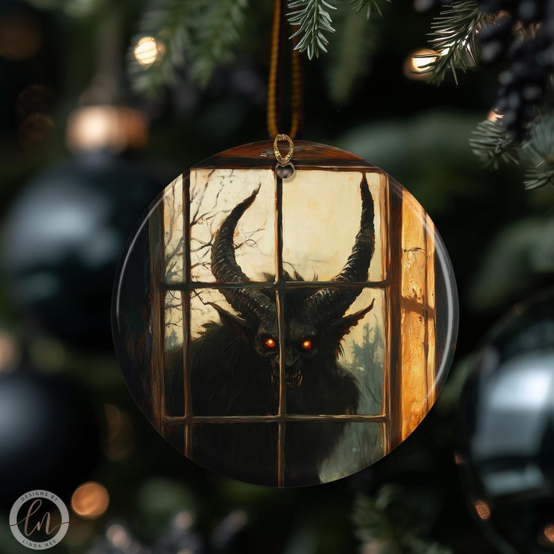 Krampus Ornament, Folklore Krampusnacht Decor, Gothic Christmas