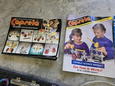 Vintage Capsela TWO Sets 250 Motorized Construction Building Science Set