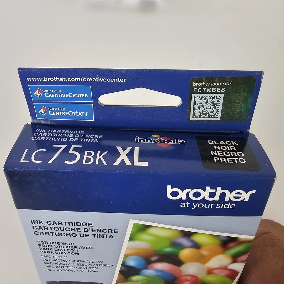 Genuine OEM Brother  XL LC 75 BK XL Ink Cartridges Black Lot of 2 - Image 3 of 4