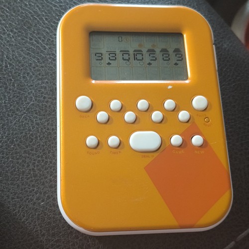 Radica Solitaire Electronic Handheld Game N5062 Orange 2008