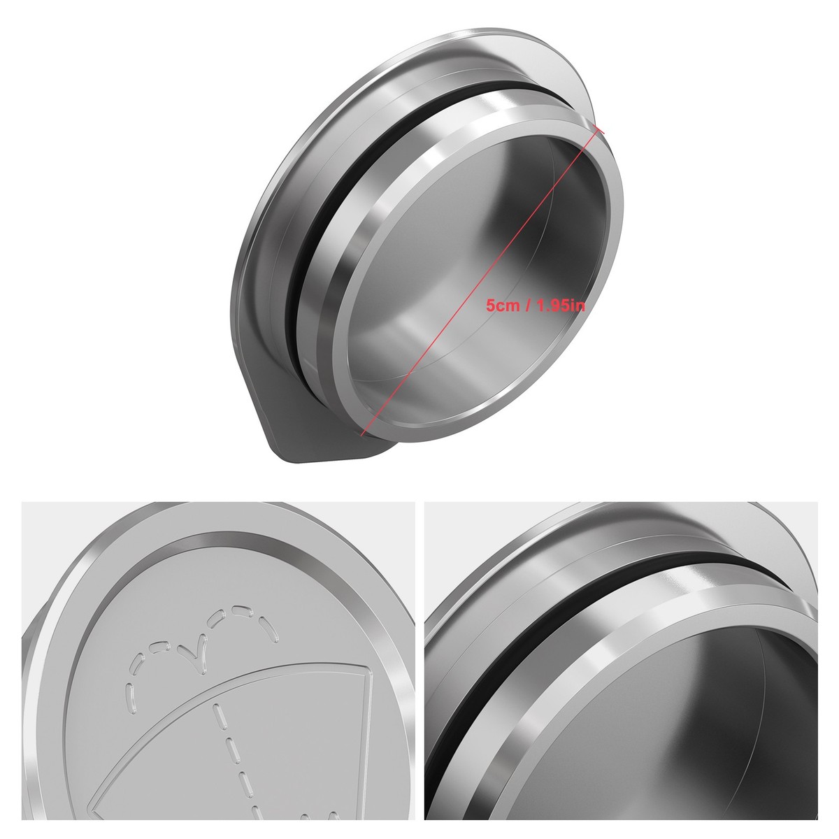 BEVINSEE Billet Aluminum Windshield Washer Fluid Cap Cover For BMW E46 – Silver CNC-Machined #61667007970