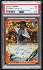 2019 Bowman Orange Shimmer Refractor 14/25 Edward Cabrera PSA 10 Auto 0xh3