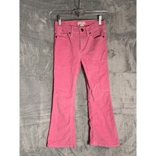 Crewcuts J. Crew Girls Pink Corduroy Flare Pants Size 8 Adjustable Waist
