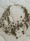 VTG 18-22” FLOATING GOLD BEAD MULTI-STRAND NECKLACE -Costume Jewelry