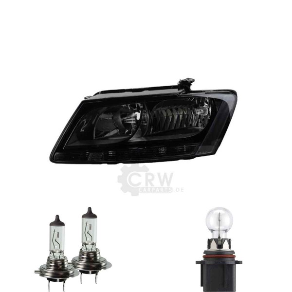 Halogen Scheinwerfer Frontscheinwerfer Links H7 Schwarz FüR Audi Q5 Inkl. Lampen-image