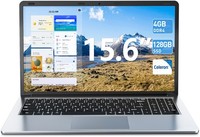SGIN Laptop Computer, 15.6 Inch Laptop, 4GB DDR4 128GB SSD Intel, Windows 11
