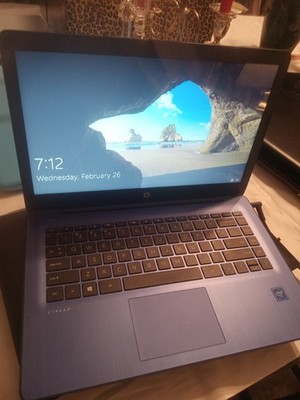 HP Stream 14'' Blue Notebook Laptop Windows 10 Built-in Webcam Wi-Fi USB HDMI