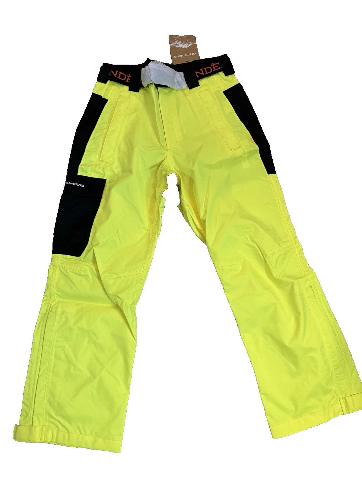 Grundens Weather Watch Pant Hi Vis Yellow MEDIUM NEW 10363 Fishing Waterproof
