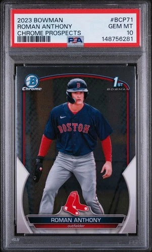 2023 Bowman Chrome Prospects #BCP-71 Roman Anthony 1st Chrome PSA 10 Gem Mint