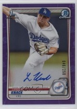 2020 Bowman Draft Chrome Picks Purple Refractor 46/250 Landon Knack Auto 0co5