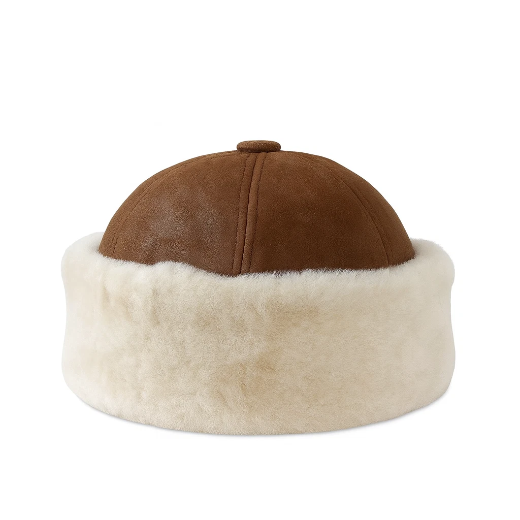 Sheepskin Fur Beanie Hat – Real Shearling Leather Winter Cap
Opens in a new window or tab