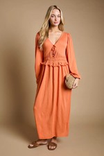 Dorothy Perkins Orange Midi Dress Womens Daywear Dresses