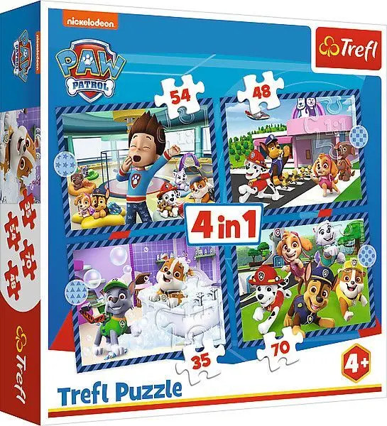 4 in 1 Puzzle - PAW Patrol | Spiel | In Kartonage | 34650 | 2024 | Trefl - Bild 2