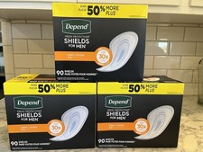 3X Depend Fresh Protection Shields for Men Light Absorbency 270 Total
