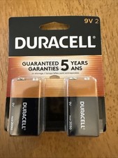 Duracell 9v Batteries, 2 Pack