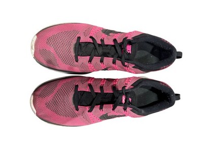 Nike Flyknit Lunar 1+ Pink Flash Black Sz 12 Moderately Used