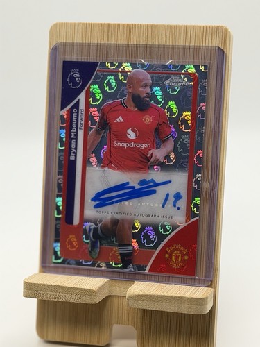 2026 Topps Chrome Premier League Bryan Mbeumo Logofractor Auto Manchester United