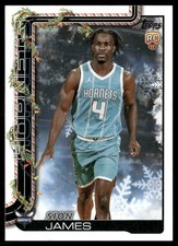 2025-26 Topps Holiday Sion James Rookie RC #H193 Charlotte Hornets NBA Card