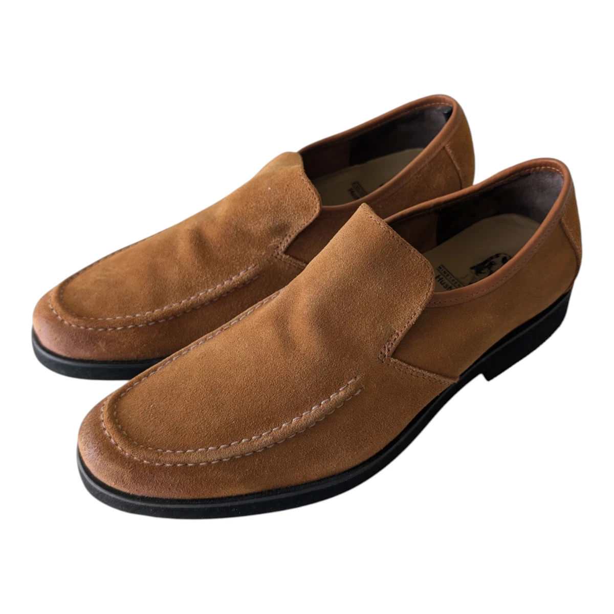 Hush Puppies Men’s size 10.5 Double Velcro Luthar Henson Slip on Loafers Brown 70s Loafers, Mens 9 1/2, Hush Puppies, Tan Suede, Slip Ons  main image 3