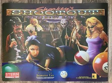 Sharkeys Shootout JEANETTE LEE Stern Pinball Back Translite OR Poster 25x19