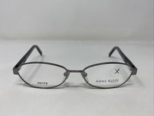 Anne Klein AK 9105 517 49-15-135 Silver Metal Full Rim Eyeglasses Frame Y724