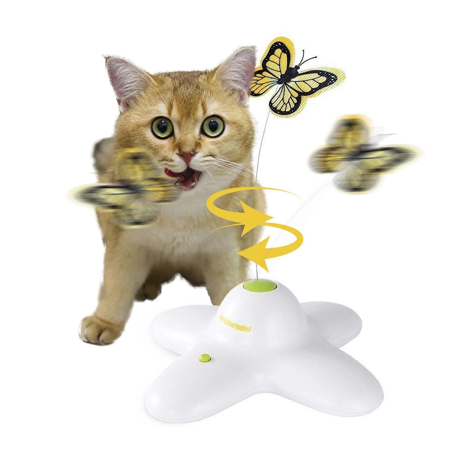 ALL FOR PAWS Cat Toys Interactive Butterfly Flutter Toy with