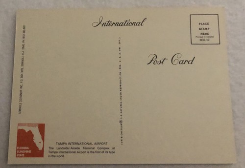 Tampa International Airport Postcard (A1) - Picture 2 of 2