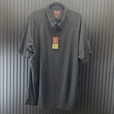Red Kap Sz XXL Black Mens Short Sleeve Performance Knit Flex Series Active Polo