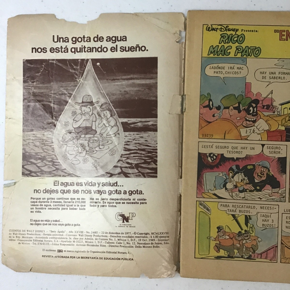 SPANISH COMICS SERIE AGUILA CUENTOS WALT DISNEY #665 PATO DONALD