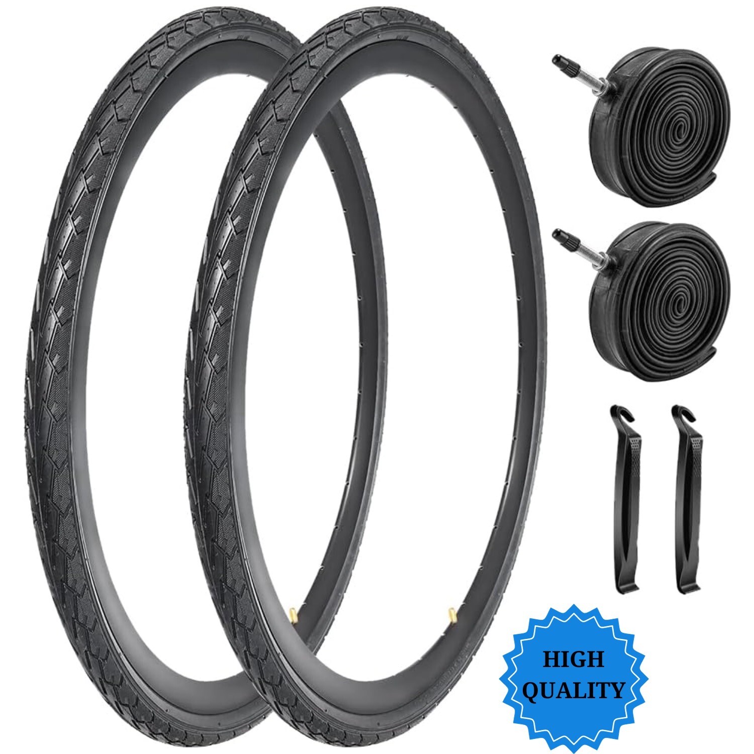 700C X 38C & 28 x 1.5 Bicycle Tires X2 700x38 Bike X2 Inner Tubes X2