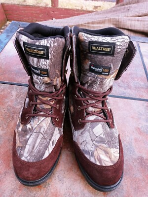 Bottes De Chasse Realtree Camouflage Homme 7.5 - Thinsulate 400g, Isolées