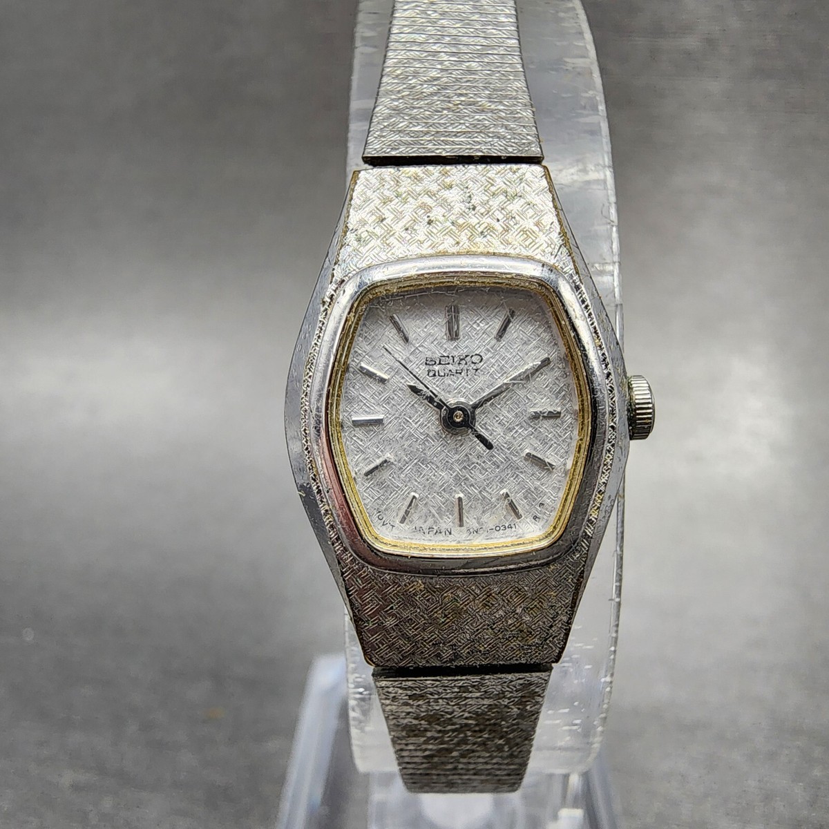 Seiko Watch Women 17mm Silver Dial Silver Tone Hexagon 4N01-5021