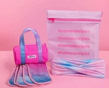 The Original MakeUp Eraser Lets Get Physical 8 Piece Set Laundry Bag Headband 