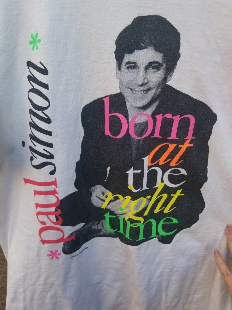 Paul Simon BORN AT THE RIGHT TIME Tシャツ Vintage 1991 Paul Simon Born At The Right Time Tour Shirt Large | eBay