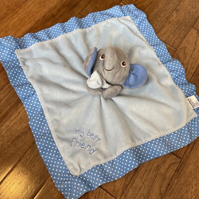 Garanimals My Best Friend Elephant Blue,Gray Polka Dot Lovey, Lovie Blanky
