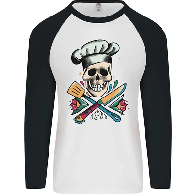 Chef Skull Herren L/S Baseball Maglietta - Bild 1 von 4