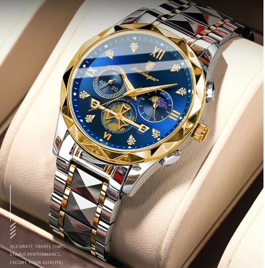 POEDAGAR Luxury Man watch Chronograph Waterproof Luminous • Model 996