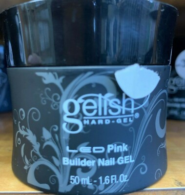 Gelish Hard Gel LED Pink Builder  Nail Gel LARGE SIZE 1.6 Fl.oz 50 mL