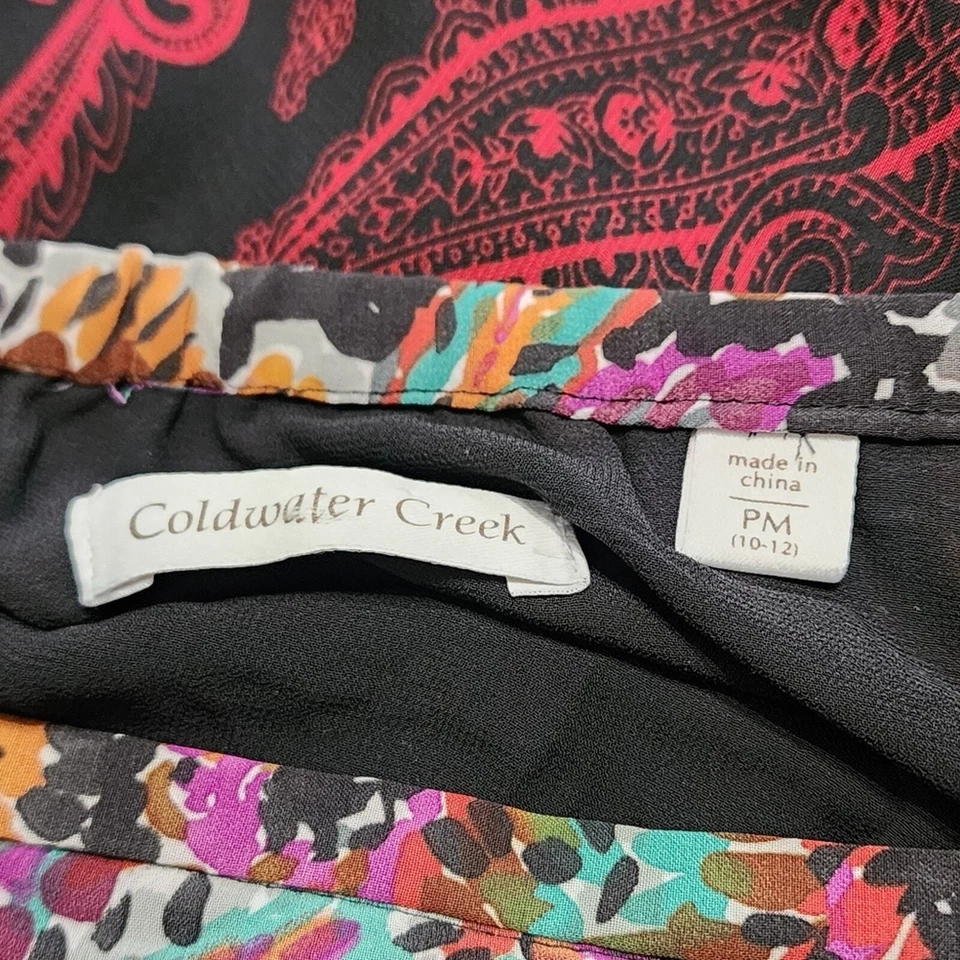 Falda Vintage Y2K Multicolor Abstracto Floral Transparente Superposición Hada Capricho Mp Foto 4 de 4