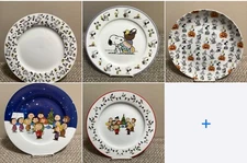 Peanuts Snoopy Ceramic Dinner Plates - Everyday, Easter, Halloween or Christmas
