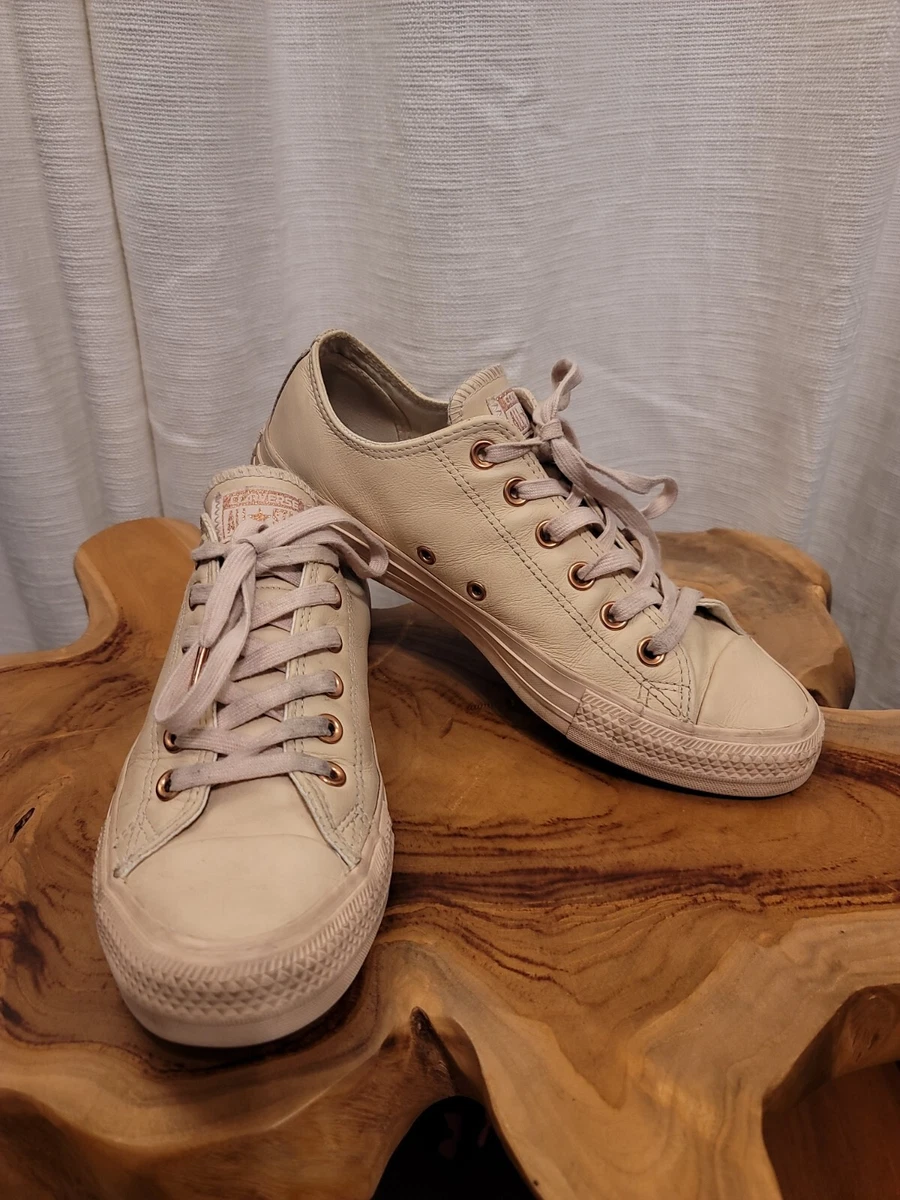 Converse Limited Edition Rose Gold Leather Stars, Women&#039;s Size | eBay