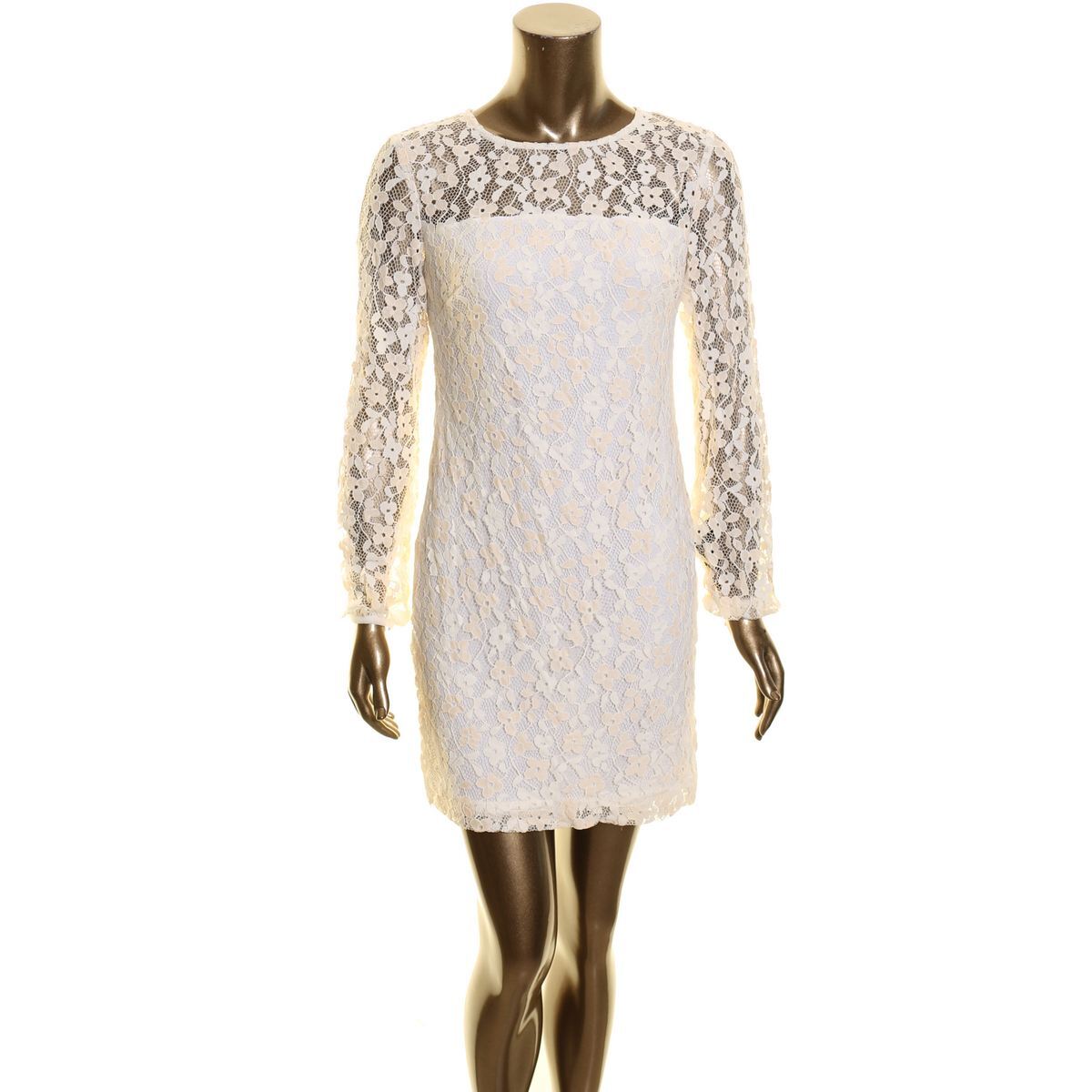 LAUREN RALPH LAUREN NEW Women's Petite Floral Lace Sheath Dress 2P TEDO